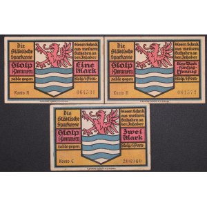 Poland. Słupsk 1 1,5 & 2 Marki 1921