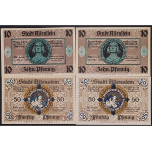 Poland. Olsztyn 2x 10 50 Fenigow 1921