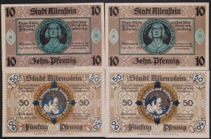 Poland. Olsztyn 2x 10 50 Fenigow 1921