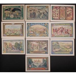 Poland. Świebodzice 10 5 x 25 4 x 50 Fenigow 1921
