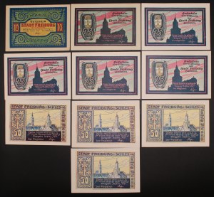 Poland. Świebodzice 10 5 x 25 4 x 50 Fenigow 1921