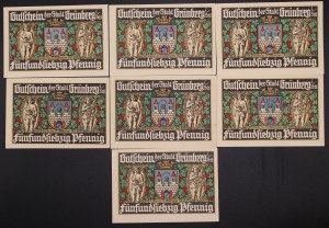Poland. Zielona Góra 75 Fenigow Set 7 Pieces