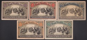 Poland. Nowa Sól 25 50 75 Fenigow 1 1,50 Marki 1921