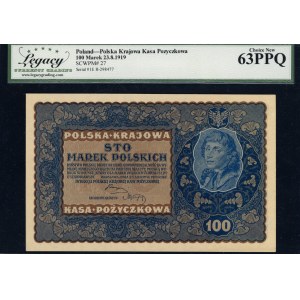 Poland. 1919 100 Marek Prefix IE Serja R