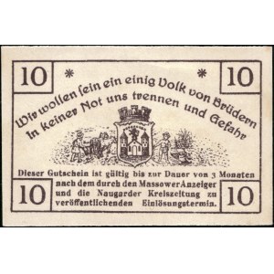 Poland. 1920 Maszewo 10 Fenigow
