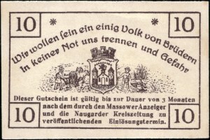 Germany. 1920 Massow 10 Pfennig