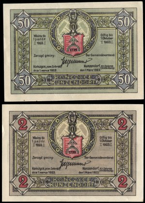 Poland. Kończewice 50 Fenigow & 2 Marki 1922