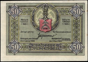 Poland. Kończewice 50 Fenigow 1922