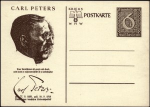 Germany. 1942 Postcard Winterhilfswerk Carl Peters