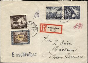 Germany. 1943 Cover Cuxhaven