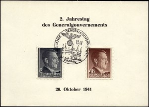 Poland. 1941 Kraków Krakau 2 Stamps Third Riech 26.10 1941