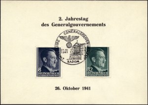 Poland. 1941 Radom 2 Stamps Third Riech 26.10 1941