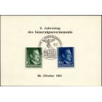 Poland. 1941 Warsaw Warschau 2 Stamps Third Riech 26.10 1941