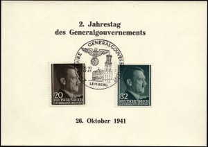 Ukraine. 1941 Lviv Lemberg 2 Stamps Third Riech 26.10 1941