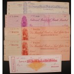 United States of America & South Africa. 1876-1930s 5 Cheques
