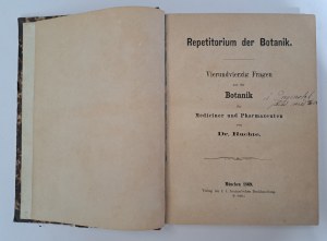 RUCHTE - Repetitorium der Botanik. Vierundvierzig Fragen aus der Botanik 1869 [BOTANIKA].