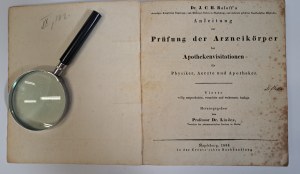 ROLOFF J.C.H. - Anleitung zur Prufung der Arzneikorper bei Apothekenvisitationen 1834 [PHARMACY].