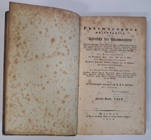 Pharmacopoea universalis, oder Uebersicht der Pharmacpöen 2 banden 1829 [PHARMACOPEI REVIEW].