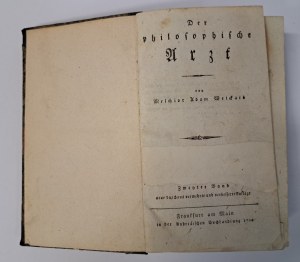 WEIKARD - Der Philosophische Arzt 1790 [MEDICINE].