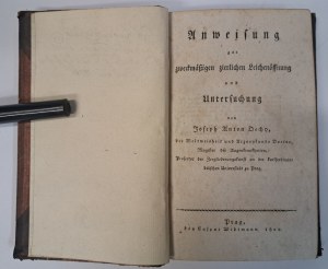 OECHY Joseph Anton - Anweisung zur zweckmäßigen zierlichen Leichenöffnung und Untersuchung 1802 [SECTION OF THE DEAD].