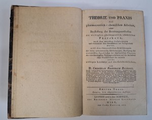 BUCHOLZ Christian Fr. - Theorie und Praxis der pharmaceutisch-chemischen Arbeiten 1818 [PHARMACY].