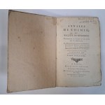 Annales de Chimie ou Recueil de Mémoires Concernant la Chimie Et les Arts Qui en Dépendent 1792 [CZASOPISMO CHEMICZNE]