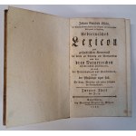 ESSICHS Gottfried Johann - Medicinisches Lexicon zur gründlichen Kenntniß der sowohl zur Erhaltung und Wiedergenesung 1787