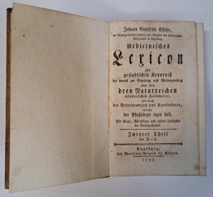 ESSICHS Gottfried Johann - Medicinisches Lexicon zur gründlichen Kenntniß der sowohl zur Erhaltung und Wiedergenesung 1787