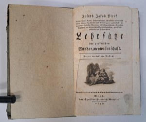 PLENK Joseph Jacob - Lehrsätze der praktischen Wundarzneywissenschaft 1799 [PRACTICAL SURGERY].