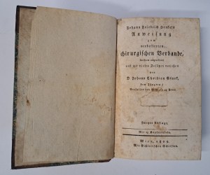 HENKEL Johann Friedrich - Anweisung zum verbesserten chirurgischen Verbande 1809 [SURGICAL PATTERNS].