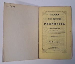 Neues repertorium für Pharmacie 13 Banden 1854-1875 [PHARMACY].