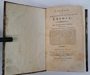 VON JACQUIN J.F. - Lehrbuch der allgemeinen und medizinischen chemie 1813 [CHEMIA].