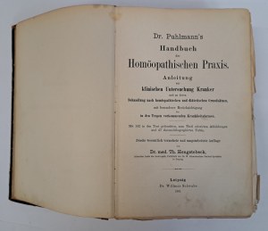 HENGSTEBECK Th. - Dr. Puhlmann's Handbuch der Homöopathischen Praxis 1901 [HOMEOPATIA].