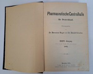 Pharmazeutische Centralhalle für Deutschland 17 banden 1889-1920