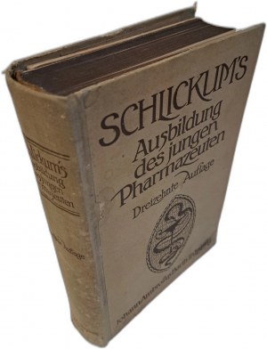 Schlickum's Ausbildung des jungen Pharmazeuten [from] Tabellarisches repetitorium der chemie und pharmakognosie 1929 [PHARMACY].