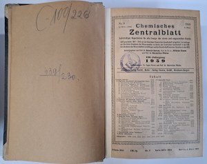 CHEMISCHES ZENTRALBLATT 3 banden 1958-1959 [CHEMIA].