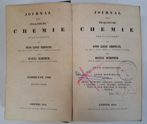 Journal für praktische Chemie 6 Banden 1854-1857 [PRACTICAL CHEMISTRY].