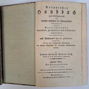 Botanisches Handbuch zum Selbstunterricht 2 bande 1808 [BOTANIKA].