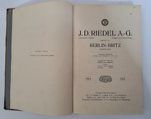 Riedels Berichte Riedels Mentor J. D. Riedel A.-G. Chemische Fabrik 1914 [PHARMACEUTICAL COMPANY REPORT].