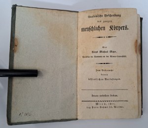 MAYR Aloys Michael - Anatomische Beschreibung des ganzen menschlichen Körpers 1802 [HUMAN ANATOMY].