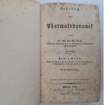 VOGT Philipp - Lehrbuch der Pharmakodynamik band I 2 vol. 1828 [FARMAKODYNAMIKA]