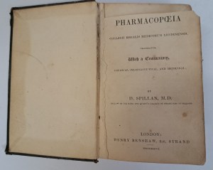 Pharmacopoeia collegii Regalis Medicorum Londinensis 1837 [Pharmacopoeia of the Royal College of Physicians in Londinium].
