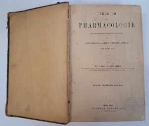 SCHROFF Carl D. - Lehrbuch der pharmacologie 1862 [PHARMACOLOGY].
