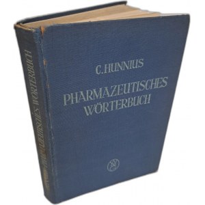 HUNNIUS Curt - Pharmazeutisches Wörterbuch 1950 [FARMACJA]