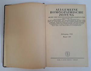 Allgemeine Homöopathische Zeitung 1941-1942 [HOMEOPATIA].