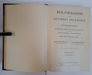 Real-Enzyklopädie der gesamten Pharmazie. Handwörterbuch für Apotheker 13 banden 1904 [PHARMACEUTICAL ENCYCLOPEDIA].