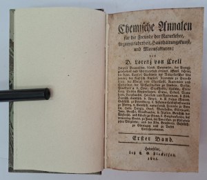 Chemische Annalen für die Freunde der Naturlehre 6 Banden 1801-1804 [CHEMIA].