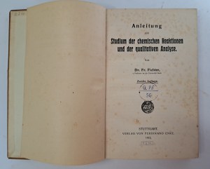 Anleitung zum Studium der chemischen Reaktionen und der qualitativen Analyse 1913 [CHEMIA].