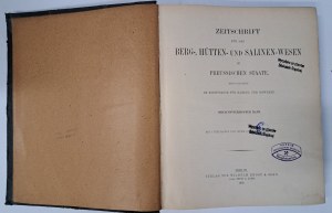 Zeitschrift für das Berg-, Hütten und Salinen-Wesen 43 Band 1895 [MINING].