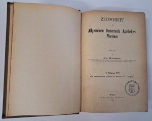 SICHA - Zeitschrift des Allgemeinen Österreichischen Apotheker-Vereines 12 Banden 1871-1898 [PHARMACY].